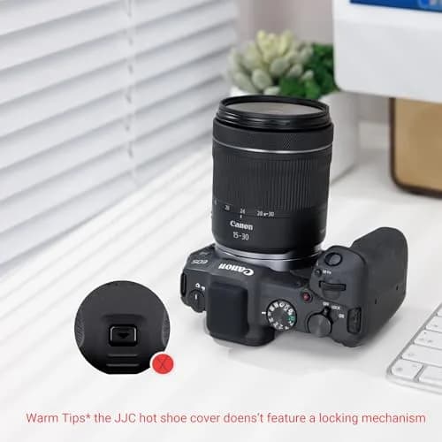 JJC Hot Shoe Cover Cap for Canon EOS R Series Cameras - Black | Protects Multi-Function Hotshoe thumbnail 4