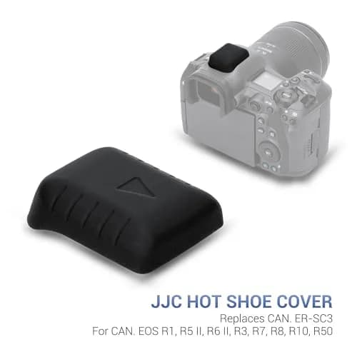 JJC Hot Shoe Cover Cap for Canon EOS R Series Cameras - Black | Protects Multi-Function Hotshoe thumbnail 2