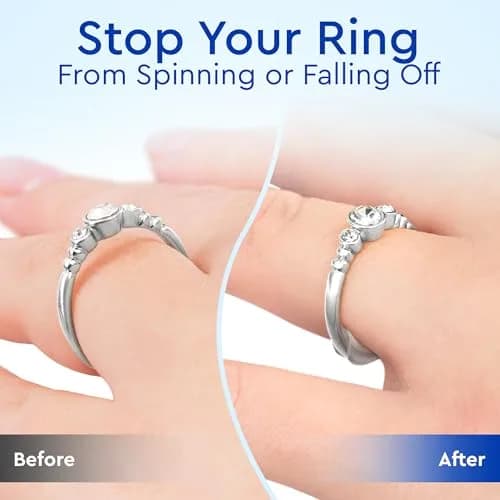 5 STARS UNITED Clip Ring Adjusters 8 Sizes (1-8mm Flat Bands) | Secure Fit for Loose Rings thumbnail 5