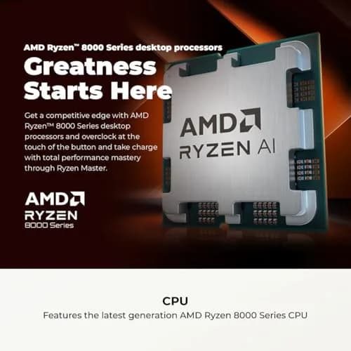 CyberpowerPC Gamer Master Gaming PC, AMD Ryzen 7 8700F, RTX 5060 Ti 8GB, 16GB DDR5, 1TB PCIe 4.0 SSD, Windows 11 Home thumbnail 5