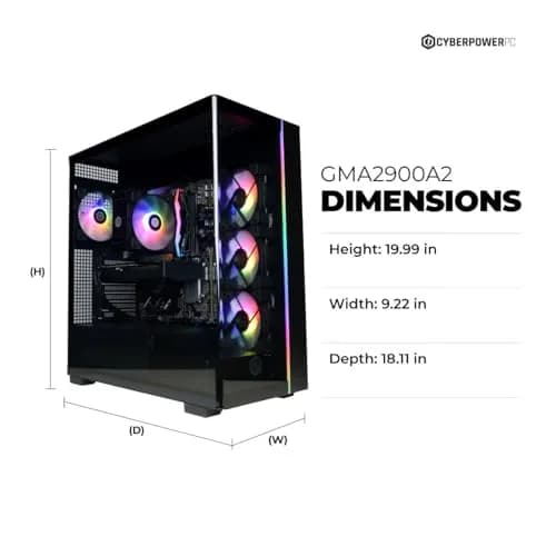CyberpowerPC Gamer Master Gaming PC, AMD Ryzen 7 8700F, RTX 5060 Ti 8GB, 16GB DDR5, 1TB PCIe 4.0 SSD, Windows 11 Home thumbnail 3