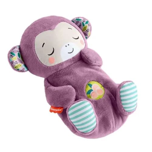 Fisher-Price Soothe ‘n Snuggle Purple Monkey Plush Sound Machine with Breathing Motion & Lights | Newborns 0+ Months thumbnail 1