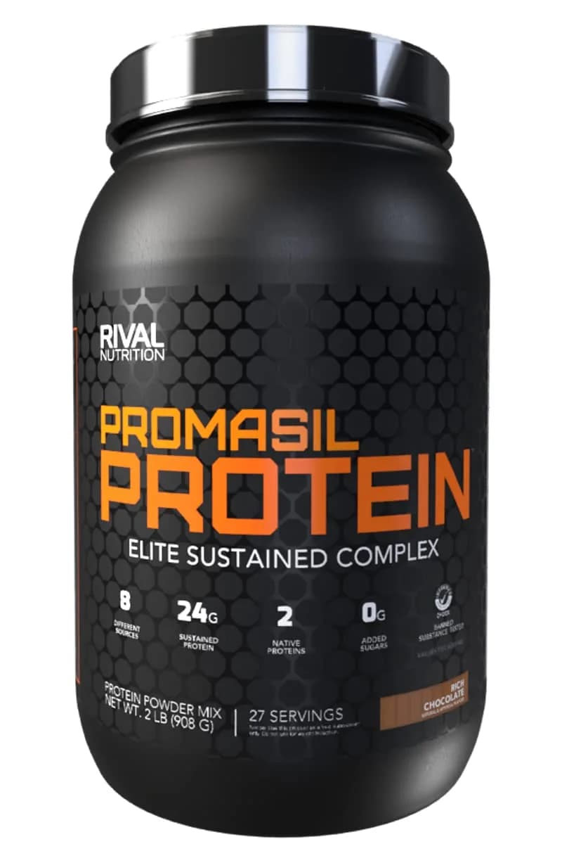 Rival Nutrition Promasil Protein Powder (Rich Chocolate, 0.91kg) | 24g Protein, Multi-Source Blend, USA Import — Rich Chocolate