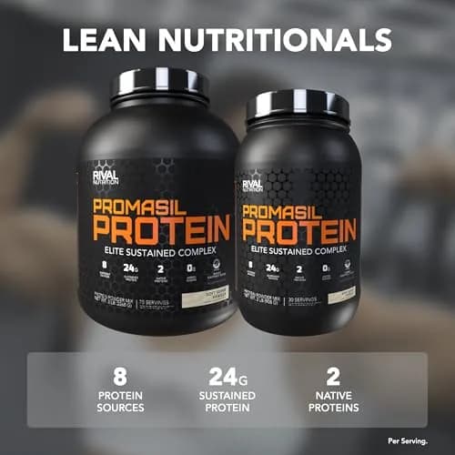 Rival Nutrition Promasil Protein Powder (Rich Chocolate, 0.91kg) | 24g Protein, Multi-Source Blend, USA Import thumbnail 2