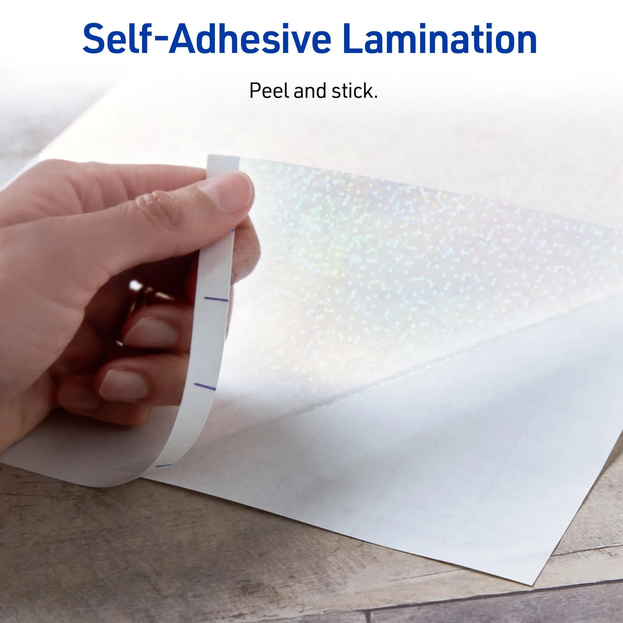 Avery Luxe Collection Holographic Laminating Sheets Speckled Dots 9" x 12" (20 Sheets Total) | Self-Adhesive, No Machine Needed - view 7