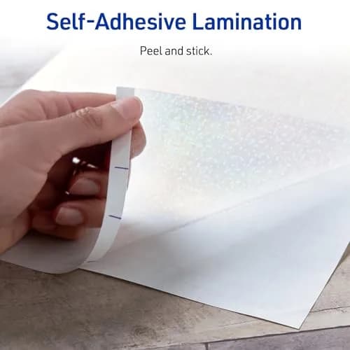 Avery Luxe Collection Holographic Laminating Sheets Speckled Dots 9" x 12" (20 Sheets Total) | Self-Adhesive, No Machine Needed thumbnail 7