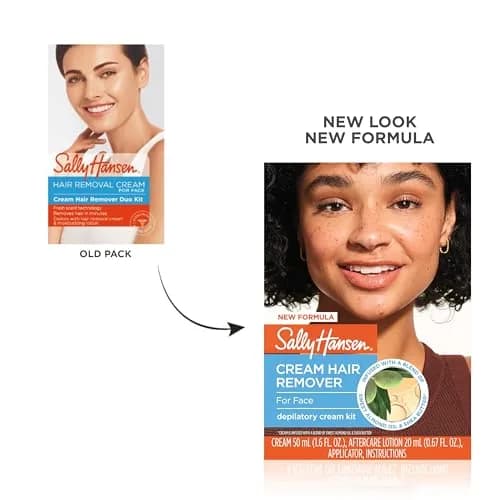 Sally Hansen Cream Hair Remover for Face 50ml (1.7 Fl Oz) | Vegan Formula for Smooth Skin thumbnail 4