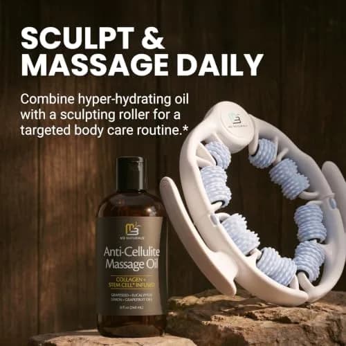M3 Naturals Anti Cellulite Oil & Lymphatic Drainage Massager Kit | 8 fl oz (237 ml) | Smoother Skin thumbnail 6