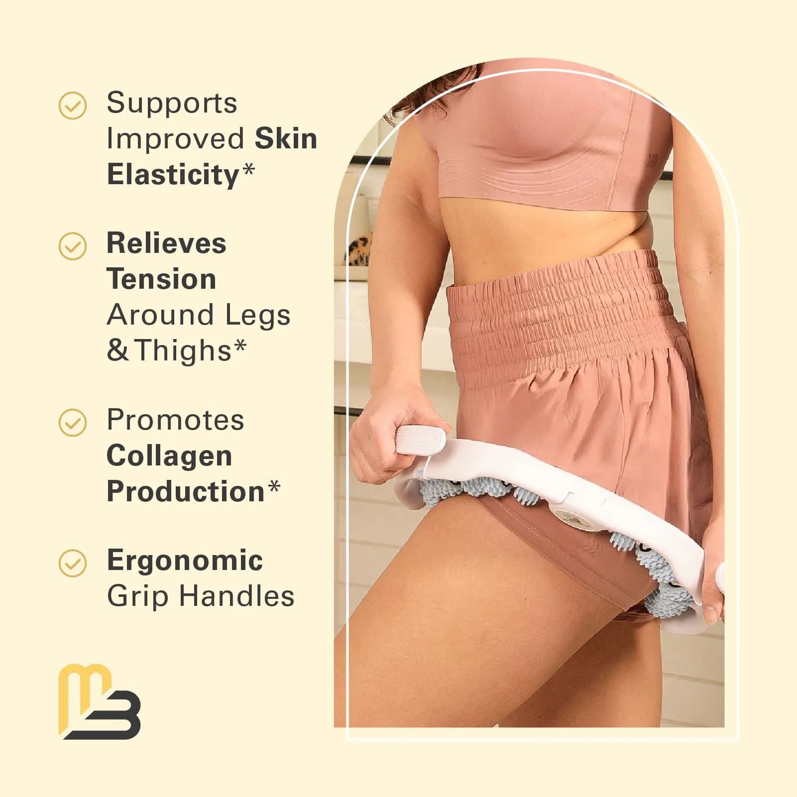 M3 Naturals Anti Cellulite Oil & Lymphatic Drainage Massager Kit | 8 fl oz (237 ml) | Smoother Skin - view 8