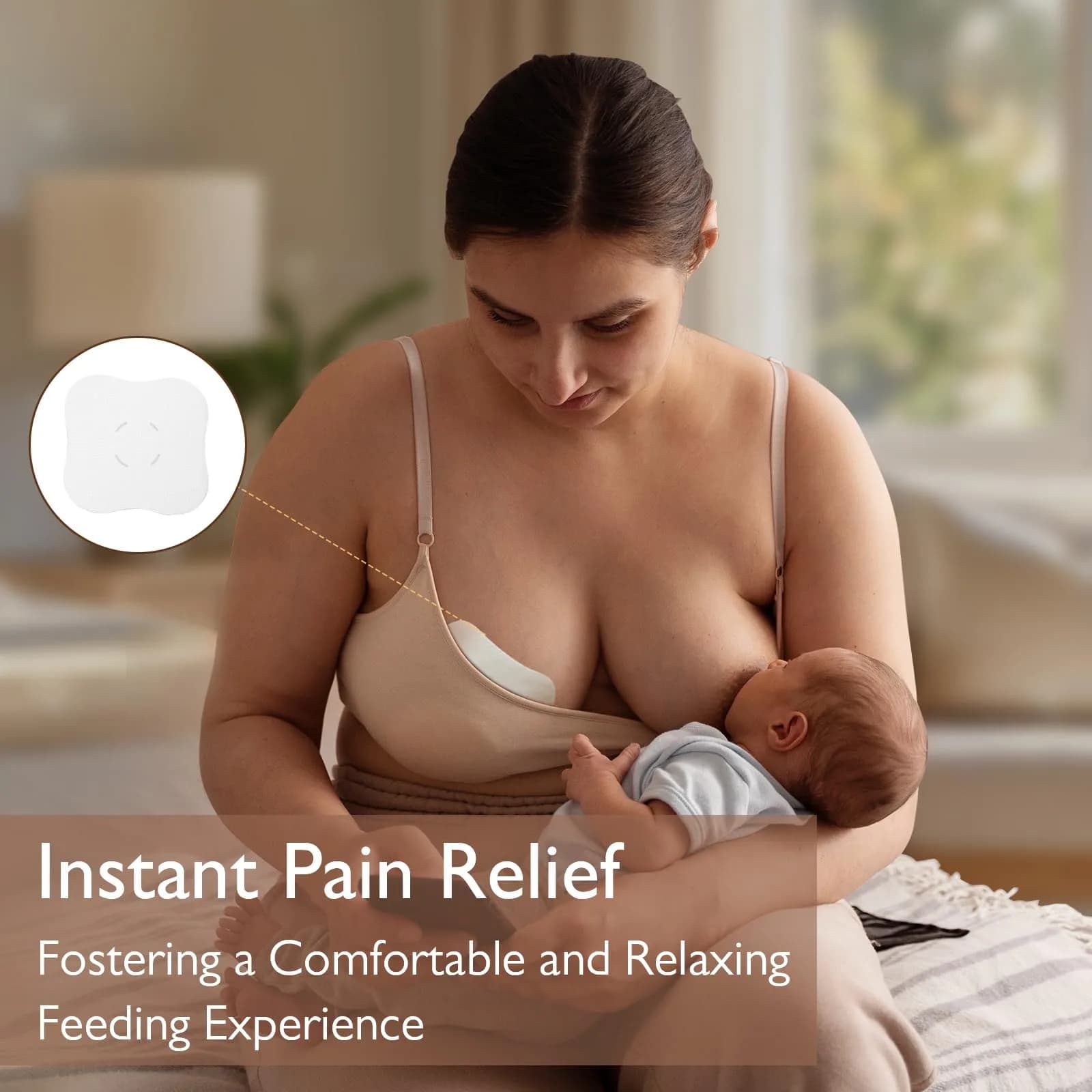 Momfree Cooling Nipple Pads for Breastfeeding 8 Count | Hydrogel Gel Pad Instant Cooling Relief - view 2