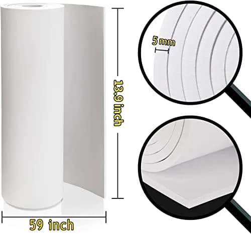 MEARCOOH White EVA Foam Sheets Roll 5mm Thick (150cm x 35.5cm) | Premium Cosplay Craft Foam for Beginners thumbnail 2