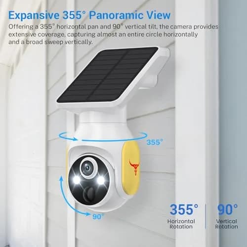 FameVibe 1080p Solar Security Camera with 5200mAh Battery & Solar Panel | AI Human Detection, 2-Way Audio, Color Night Vision, 355° Pan & 90° Tilt thumbnail 7