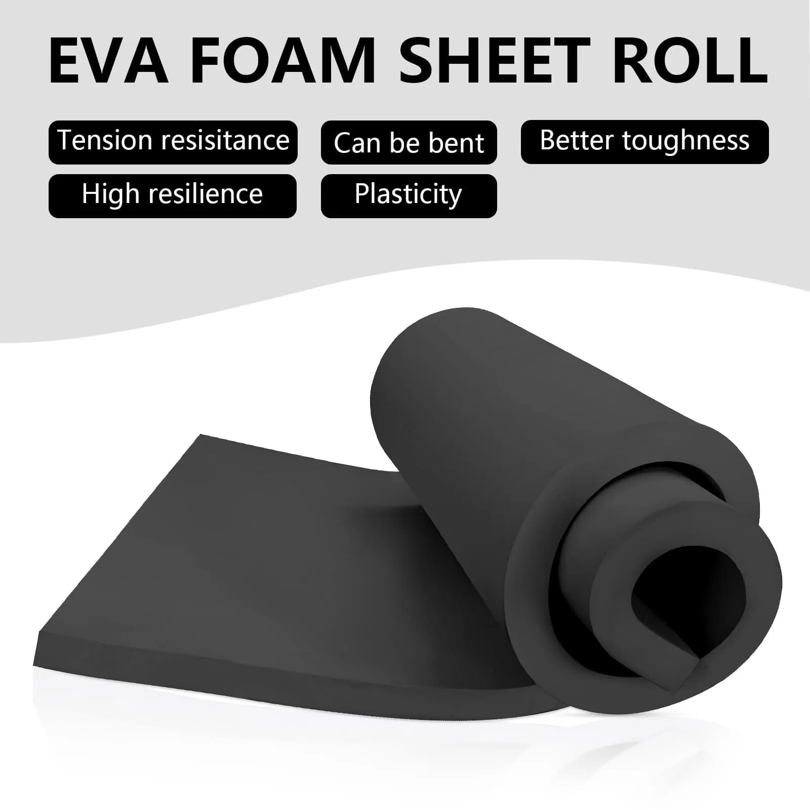 MEARCOOH 20mm Thick Black EVA Foam Cosplay Sheets Roll, 35.5 cm x 99 cm (13.9" x 39") | Premium Craft Foam for Cosplay Armor - view 5