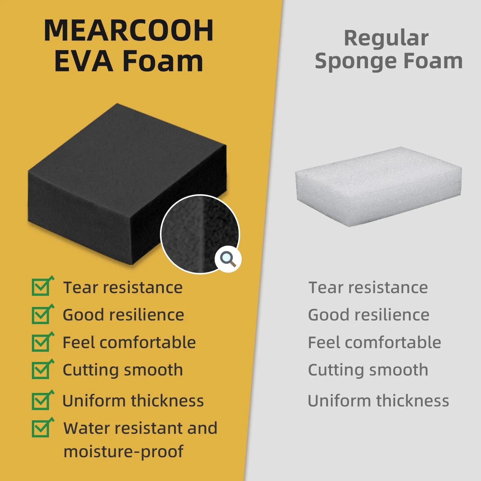 MEARCOOH 20mm Thick Black EVA Foam Cosplay Sheets Roll, 35.5 cm x 99 cm (13.9" x 39") | Premium Craft Foam for Cosplay Armor - view 6