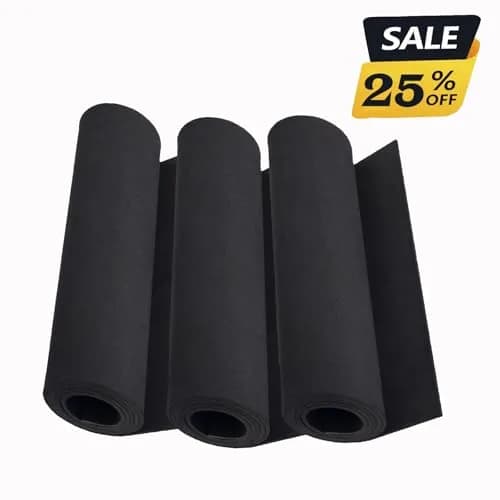 MEARCOOH 2mm Thick Black EVA Foam Sheets Roll (3-Pack, 13.5" x 49") | Premium Craft Foam for Cosplay thumbnail 3