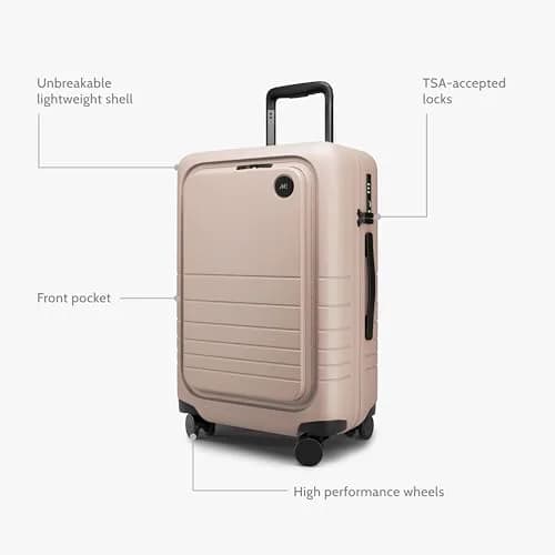 Monos Carry-On Pro Plus 23" | Hardside Spinner, TSA Lock, 360° Wheels, Airline-Approved, Rose Quartz thumbnail 4