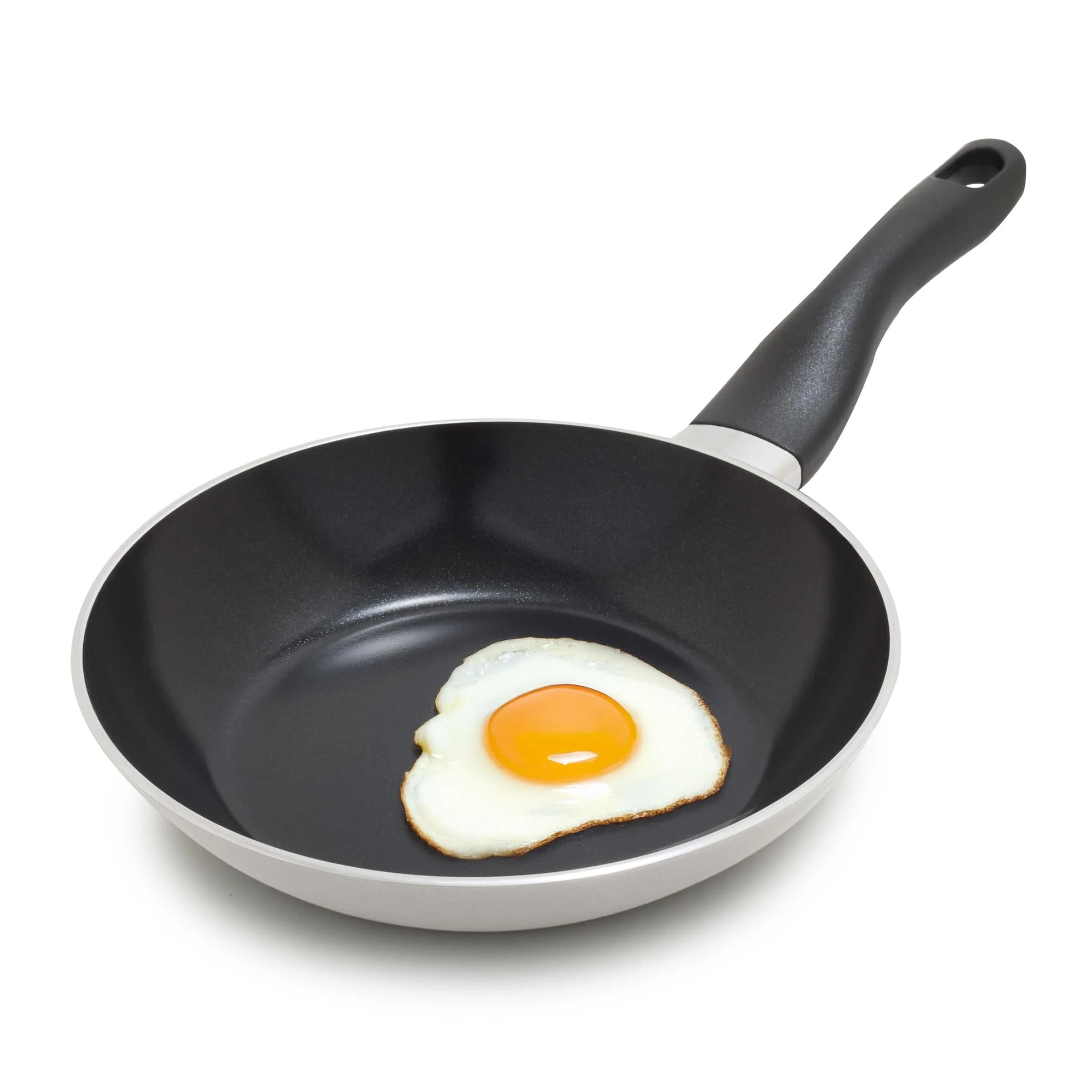 Lumenflon Deco 9.5” Nonstick Frying Pan Skillet | Italian Made, PFAS-Free, Dishwasher & Metal Safe, High Walls, Taupe