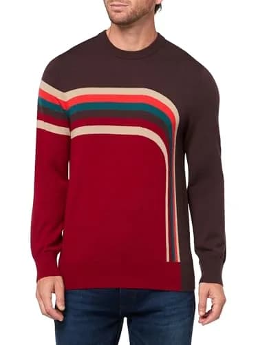 Mr Turk Men's Crewneck Sweater, Multi | Classic Fit, Lightweight Merino Wool thumbnail 1