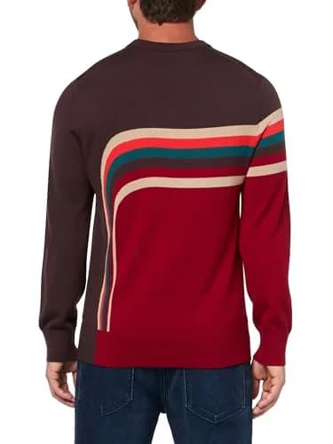 Mr Turk Men's Crewneck Sweater, Multi | Classic Fit, Lightweight Merino Wool thumbnail 2