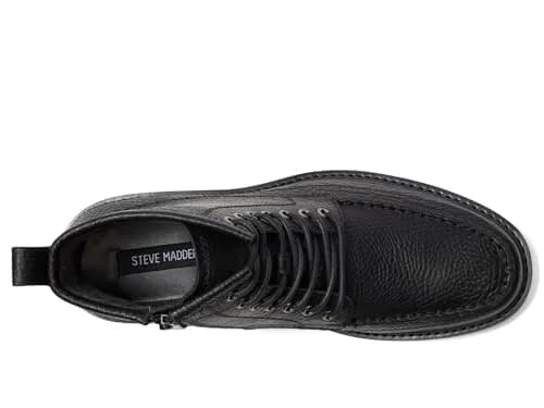 Steve Madden DAVISTON Chukka Boot 13 | Black Leather, Lug Heel, Casual Style thumbnail 2