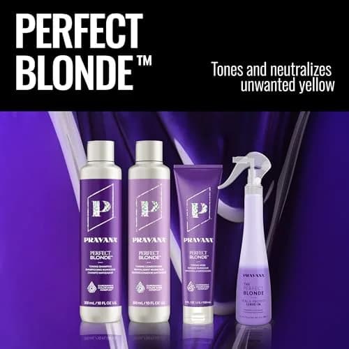Pravana The Perfect Blonde Purple Toning Masque Treatment | Neutralizes Brassiness & Adds Shine (105 words) thumbnail 5