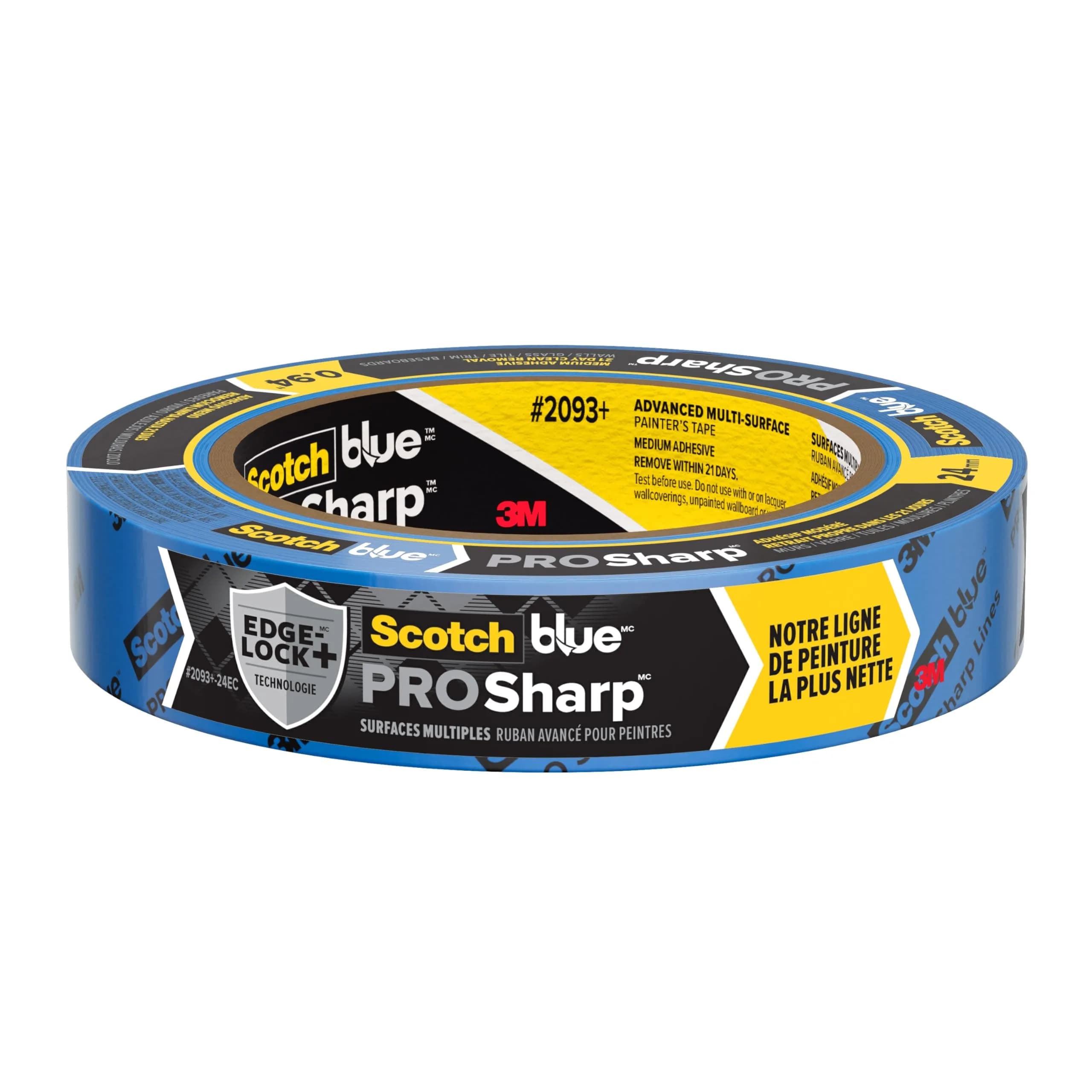 ScotchBlue PROSharp Painter's Tape 0.94 in x 60 yd | Sharp Paint Lines, Indoor & Outdoor Use