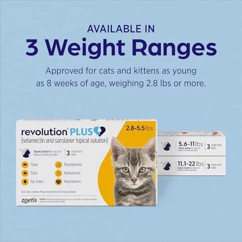 Revolution Plus Topical Solution for Cats 2.8-5.5 lbs | 7-in-1 Parasite Protection thumbnail 7
