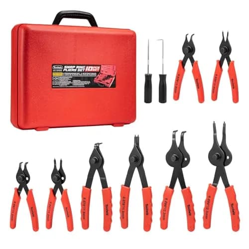 Toolwiz Snap Ring Pliers Set, 10 Pcs | Heavy Duty Circlip & Retaining Ring Tools for Automotive & DIY thumbnail 1