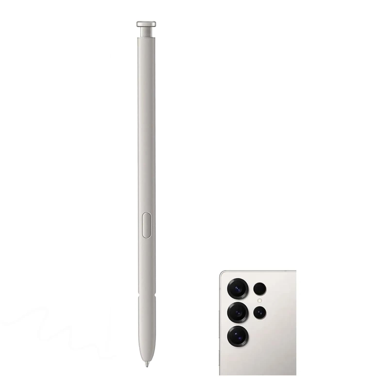 Peixiong Galaxy S25 Ultra S Pen for Samsung Galaxy S25 Ultra Stylus Pen, Light Silver (1.5mm Tip, 4096 Pressure Levels) — Light Gray