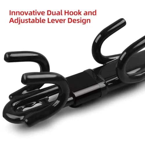 NOEAIKE Heavy Duty Steering Wheel Lock Anti-Theft Car Device with Dual Hooks & 2 Keys | Fits 12.7cm-33cm Wheels thumbnail 6