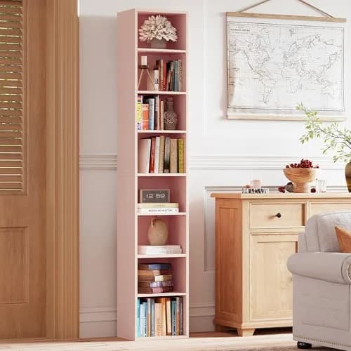 IRONCK Tall Narrow Bookshelf 8 Tiers | Compact Corner Floor Standing Storage 71 in Tall thumbnail 7