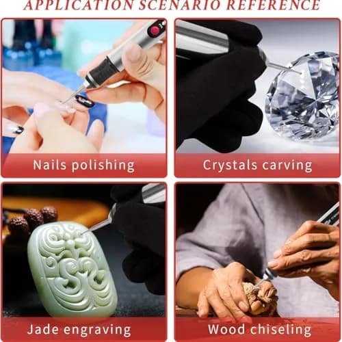 TUBINOONE Engraving Pen Silver | Cordless Portable Art & DIY Tool for Surfaces thumbnail 8