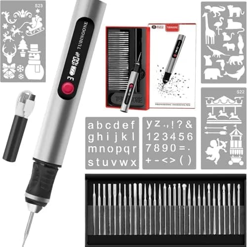 TUBINOONE Engraving Pen Silver | Cordless Portable Art & DIY Tool for Surfaces thumbnail 2