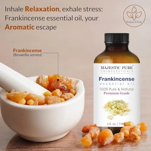 Majestic Pure Frankincense Essential Oil for Diffuser - 236ml (8 Fl Oz) | Pure & Natural, Lab Tested thumbnail 4