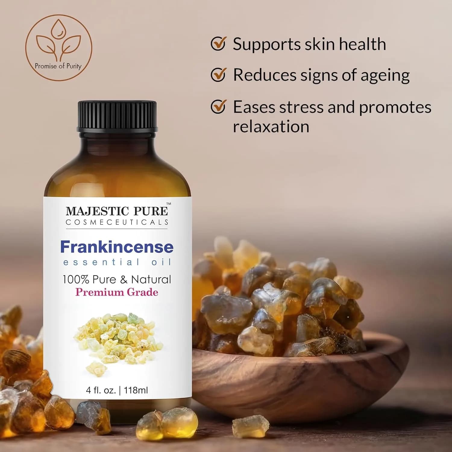 Majestic Pure Frankincense Essential Oil for Diffuser - 236ml (8 Fl Oz) | Pure & Natural, Lab Tested - view 5