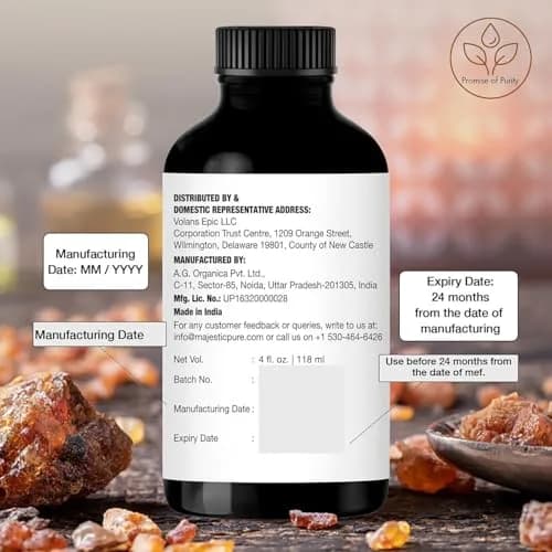 Majestic Pure Frankincense Essential Oil for Diffuser - 236ml (8 Fl Oz) | Pure & Natural, Lab Tested thumbnail 6