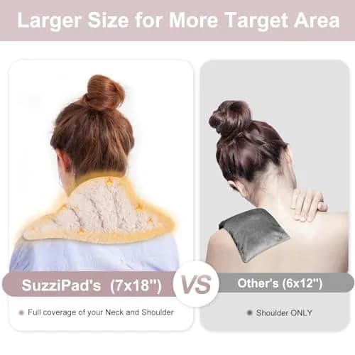 SuzziPad Microwave Heating Pad 7"X16" Beige | Moist Heat for Muscle Soreness & Fatigue thumbnail 4