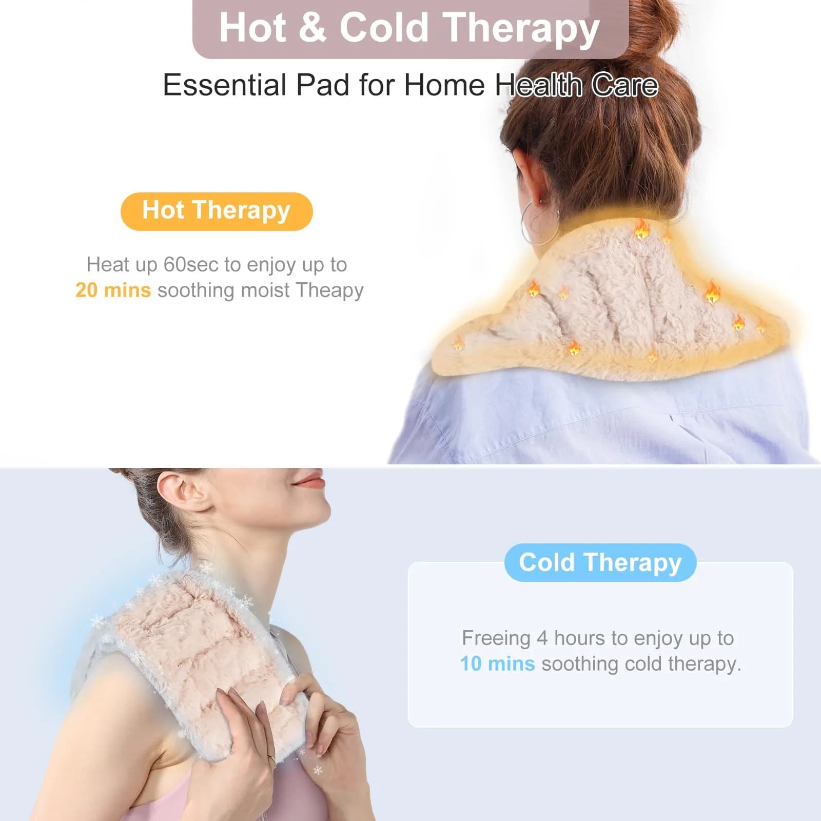 SuzziPad Microwave Heating Pad 7"X16" Beige | Moist Heat for Muscle Soreness & Fatigue - view 6