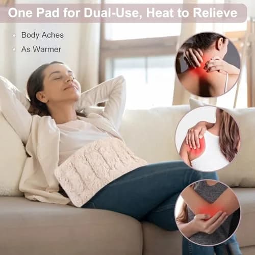 SuzziPad Microwave Heating Pad 7"X16" Beige | Moist Heat for Muscle Soreness & Fatigue thumbnail 2