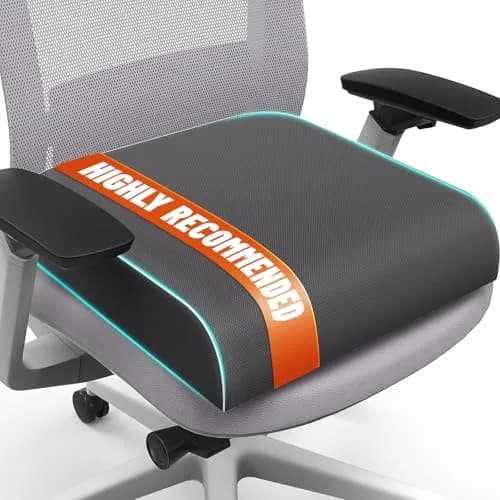 SweetSlubr Memory Foam Seat Cushion Large 41cm (16"x18") | Ergonomic Tailbone Pain Relief for Office, Car, Travel thumbnail 1