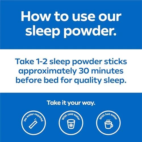 Dream Water Sleep Aid Powder, Melatonin 5mg, GABA, 5-HTP, 30-Count | Natural Sleep Support thumbnail 5