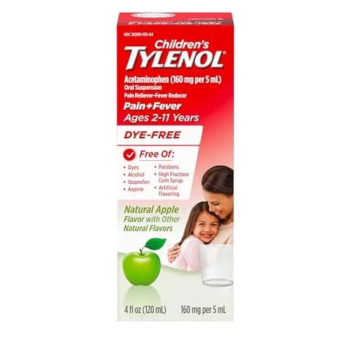 Tylenol Children's Acetaminophen Oral Suspension 4 fl. oz | Natural Apple Flavor, Safe for Kids 2-11 thumbnail 1