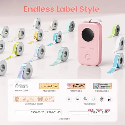 Phomemo D30 Portable Thermal Label Printer 160g (0.35 LB) | Bluetooth 4.0 Mini Machine thumbnail 9