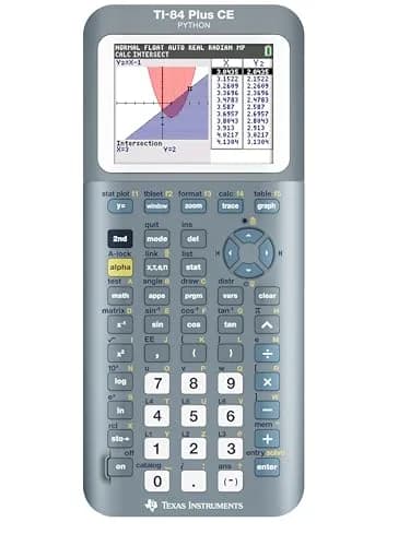 Texas Instruments TI-84 Plus CE Graphing Calculator, Small Fractal Frost | High-Resolution Backlit Display - main product image