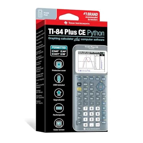 Texas Instruments TI-84 Plus CE Graphing Calculator Fractal Frost | 2.8-inch Color Display, Rechargeable Battery thumbnail 6