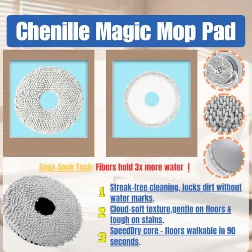 JoyBros Replacement Parts Kit for Dreame X50 Ultra & Mova V50 Ultra Complete Vacuum Cleaners | 21-Piece Set with HEPA Filters and Mop Pads thumbnail 7