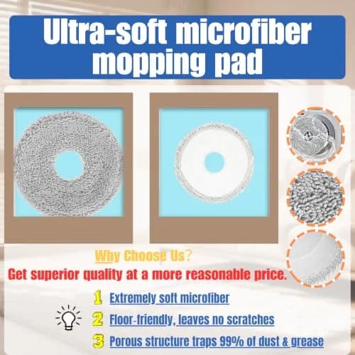 JoyBros Replacement Parts Kit for Dreame X50 Ultra & Mova V50 Ultra Complete Vacuum Cleaners | 21-Piece Set with HEPA Filters and Mop Pads thumbnail 8