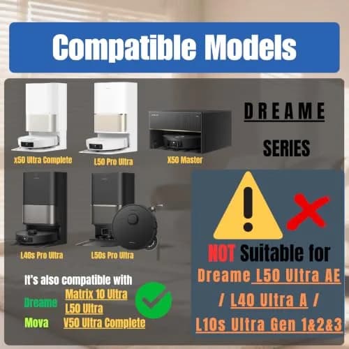 JoyBros Replacement Parts Kit for Dreame X50 Ultra & Mova V50 Ultra Complete Vacuum Cleaners | 21-Piece Set with HEPA Filters and Mop Pads thumbnail 2