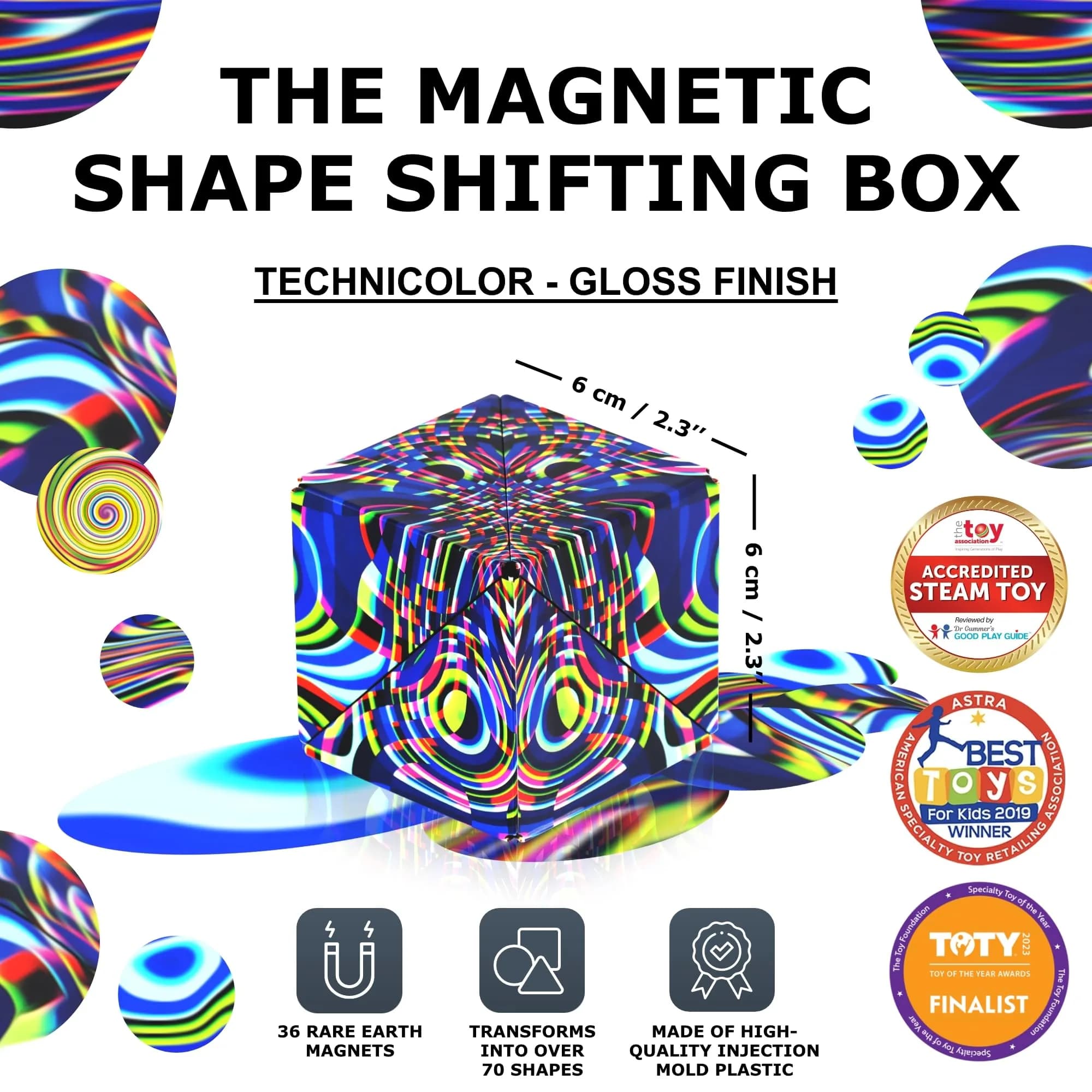 Shashibo DODECA Magnetic Puzzle Cube 5.8 cm (2.3 in) | STEM Educational Toy for Kids & Adults - view 2