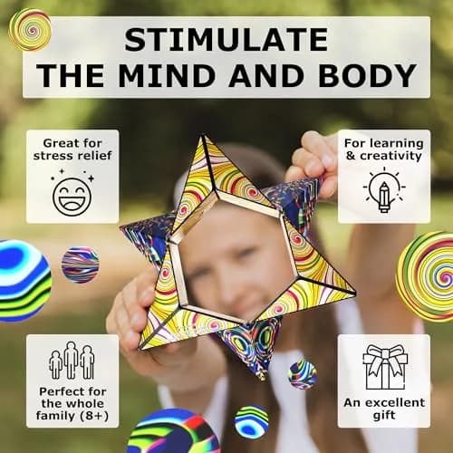 Shashibo DODECA Magnetic Puzzle Cube 5.8 cm (2.3 in) | STEM Educational Toy for Kids & Adults thumbnail 3